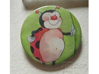 Large metal retro badge - Ladybug