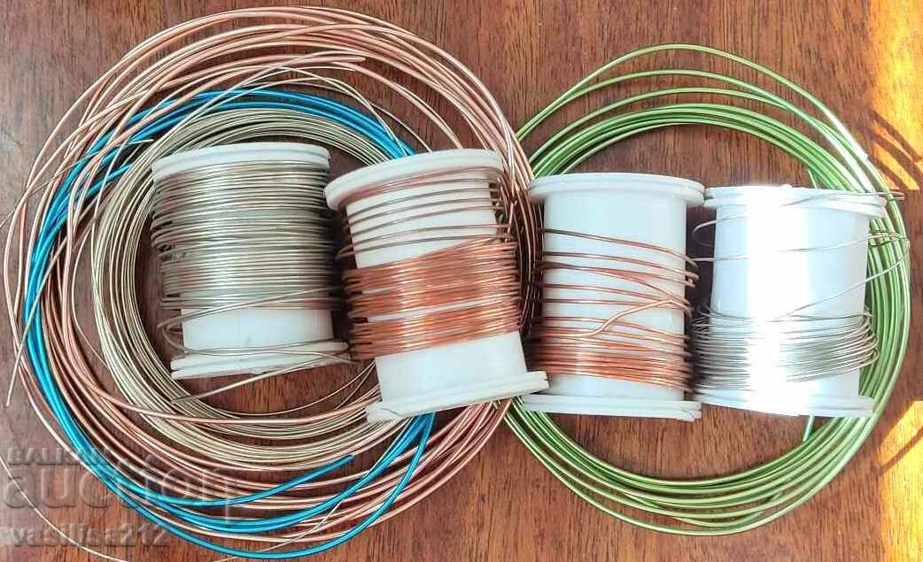 Copper, aluminum and silver-plated wire