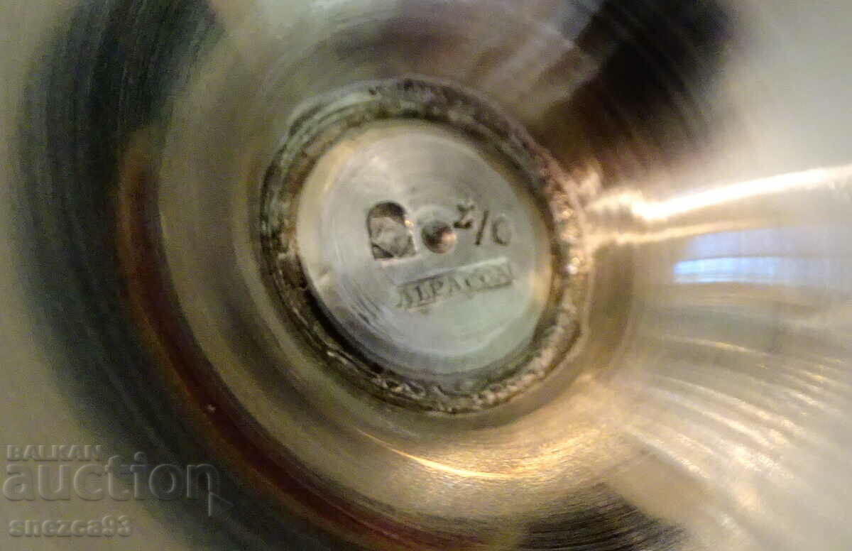 1850 WMF silver plated wine glasses, running ostrich. - 7 1850 WMF silver plated wine glasses, running ostrich. - 7