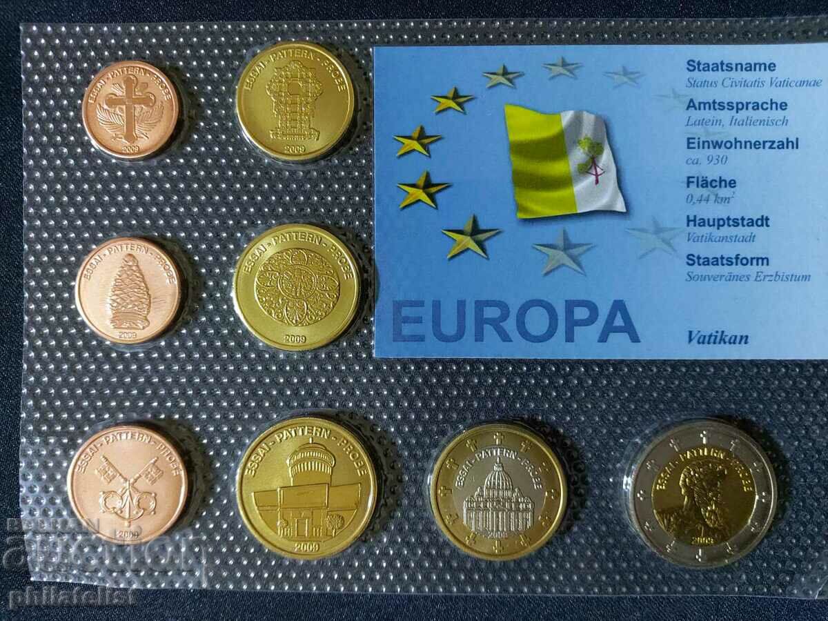 Trial Euro Set - Vatican City 2009, 8 coins with price 22.00 BGN | € 11.25 Trial Euro Set - Vatican City 2009, 8 coins with price 22.00 BGN | € 11.25