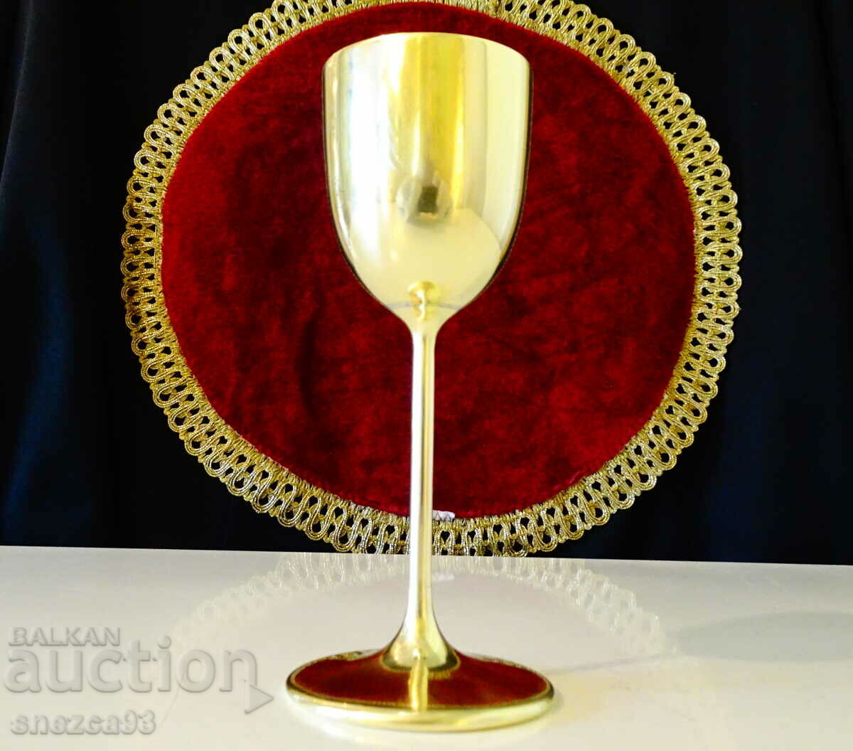 Brass cup, goblet 14 cm.