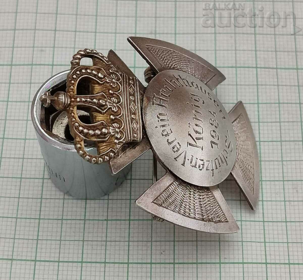 Auction SCHUTZEN VEREIN KONIG SHOOTING CLUB 1984 SILVER BADGE Auction SCHUTZEN VEREIN KONIG SHOOTING CLUB 1984 SILVER BADGE