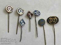 7 badges signs communist factories plants enterprises