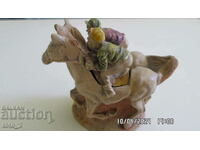 BEAUTIFUL OLD CERAMIC FIGURINE -2 JOCKEYS