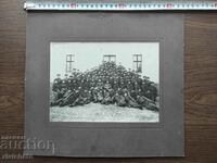 Παλιό φωτογραφικό χαρτόνι Βασίλειο της Βουλγαρίας - στρατιωτικό