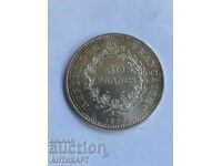 silver coin 50 francs France 1975 silver