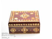 Antique wooden box, marquetry