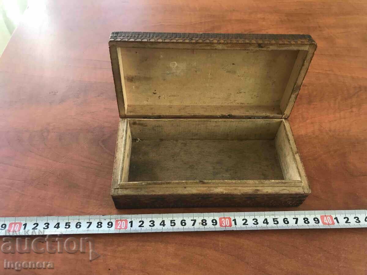 Auction BOX WOOD PYROGRAPH DRAWING ANTIQUE FROM SOCA Auction BOX WOOD PYROGRAPH DRAWING ANTIQUE FROM SOCA