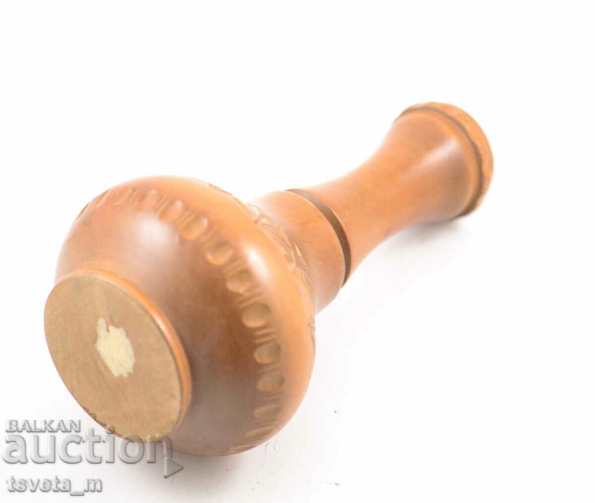 Delivery of Antique wooden vase for dried flowers, wood carving, walnut