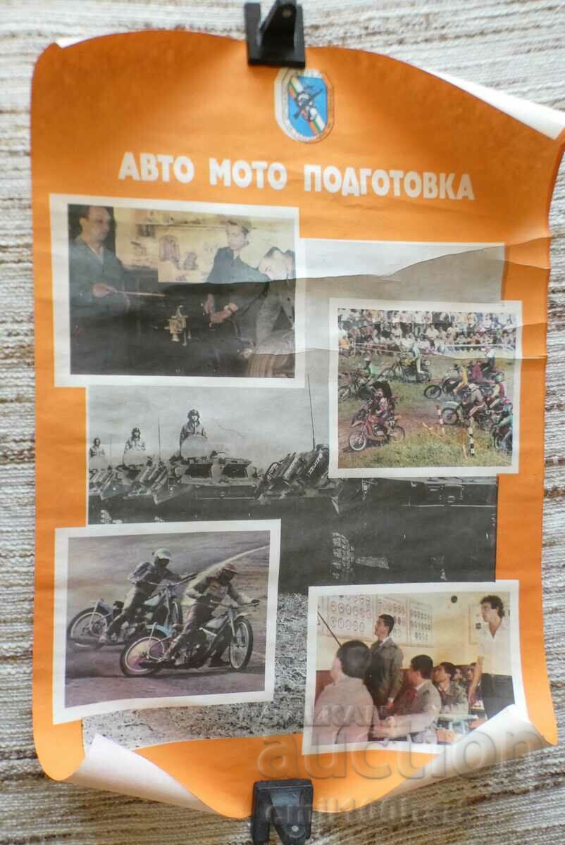 Poster social propaganda OSO Auto moto preparation