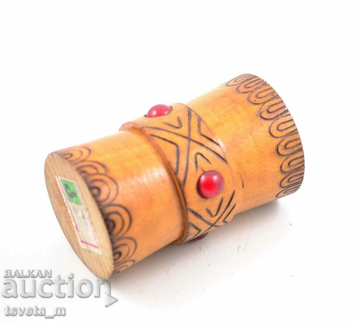 Auction Wooden pencil stand, handmade, pyrographed SB Auction Wooden pencil stand, handmade, pyrographed SB