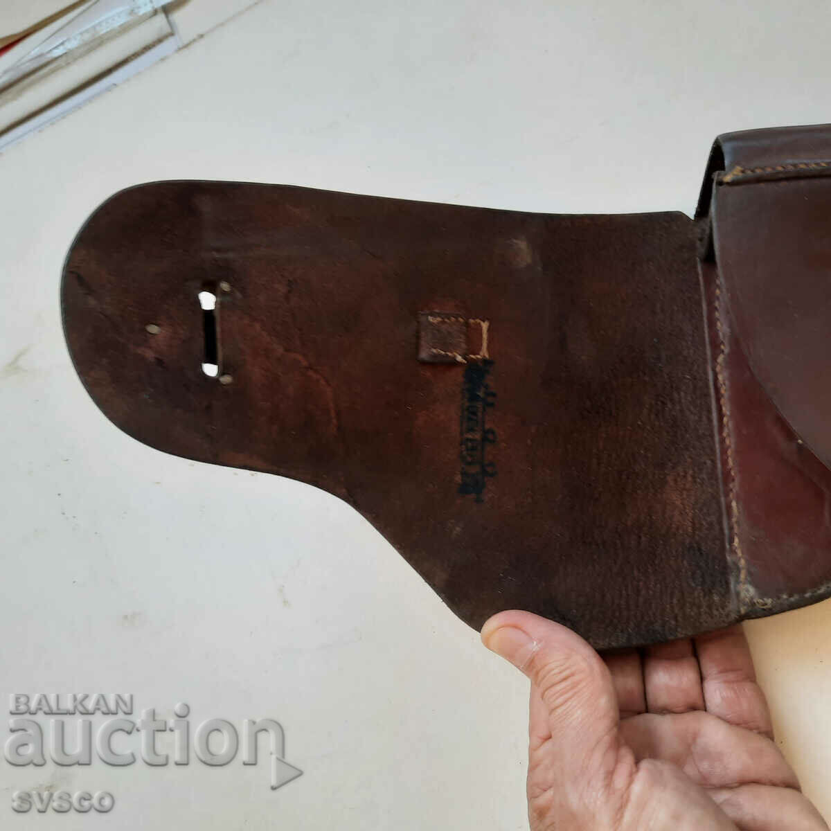 Auction Old leather holster Auction Old leather holster
