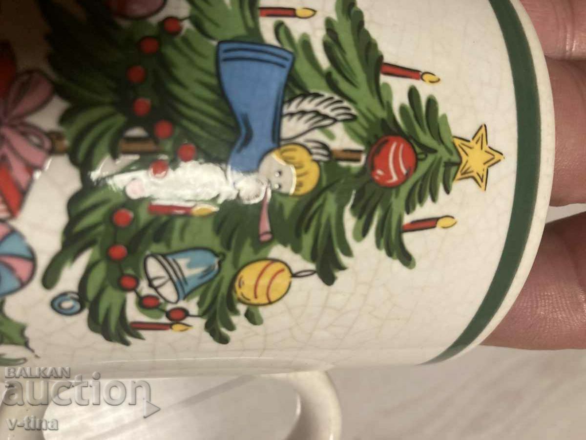 Auction Old hand painted cup Japan New Year Christmas tree toys Auction Old hand painted cup Japan New Year Christmas tree toys