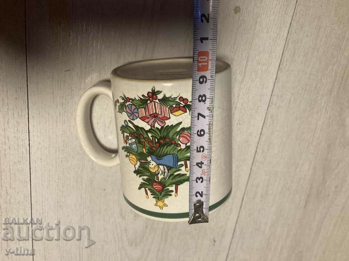 Old hand painted cup Japan New Year Christmas tree toys - 6 Old hand painted cup Japan New Year Christmas tree toys - 6