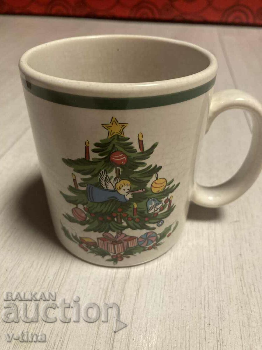 Old hand painted cup Japan New Year Christmas tree toys