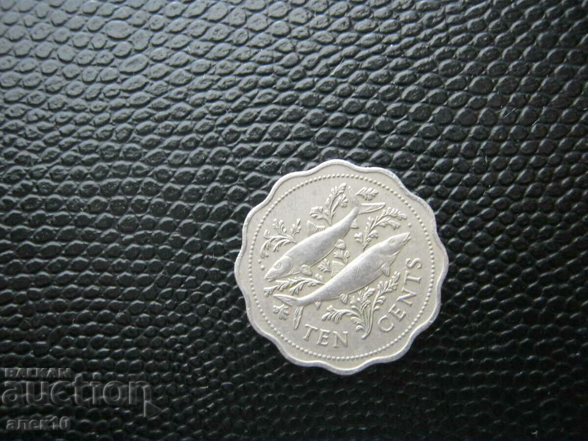 Бахама  10  цент  1975