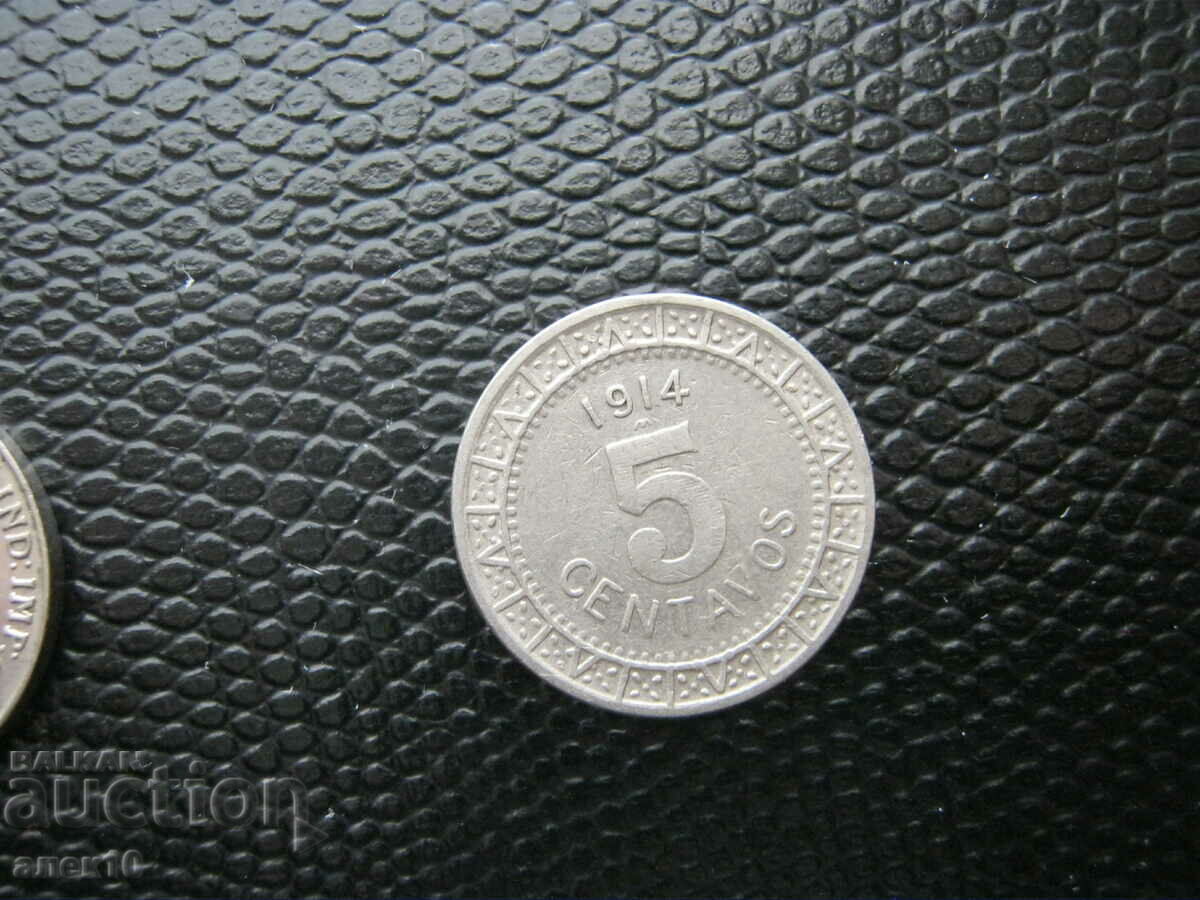 Mexic 5 centavos 1914