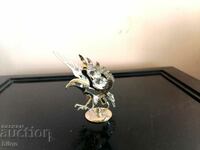 Frumoasă figurină din metal vultur cu cristale Swarovski
