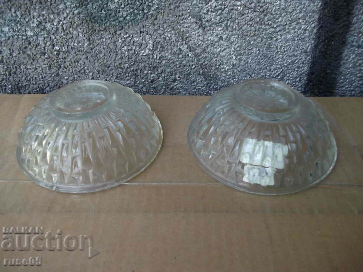 Lot of 2 pcs. glass bowls with price 5.00 BGN | € 2.56 Lot of 2 pcs. glass bowls with price 5.00 BGN | € 2.56