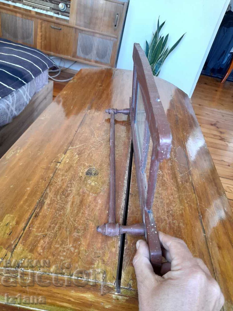 Auction  Antique mirror, towel rack
