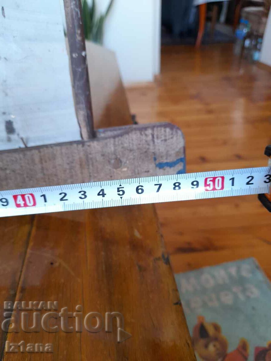 Antique mirror, towel rack - 5