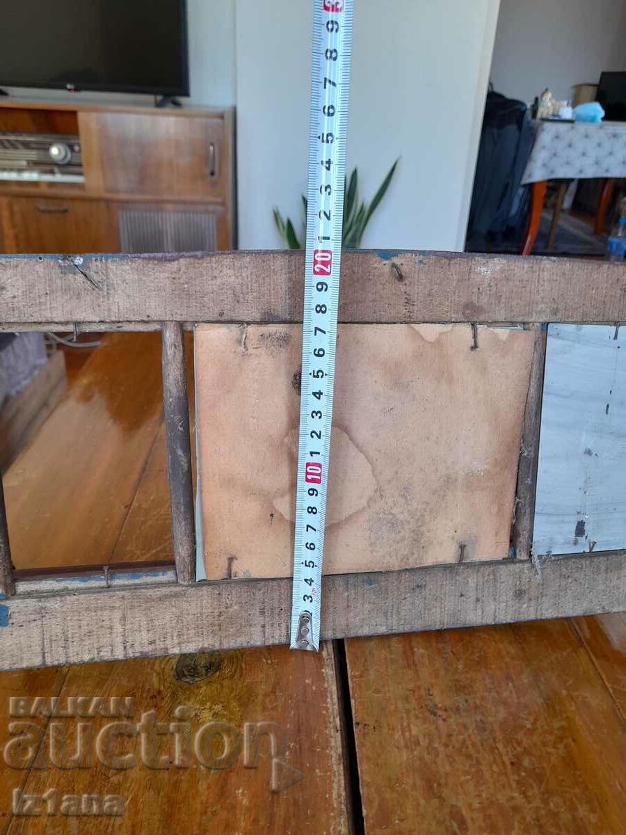 Antique mirror, towel rack - 6