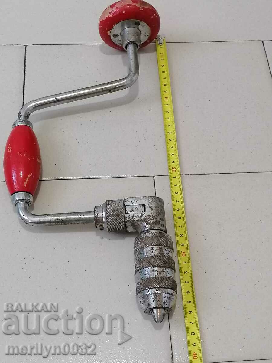 Old ratchet drill, mat cap, drill bit with price 55.00 BGN | € 28.12