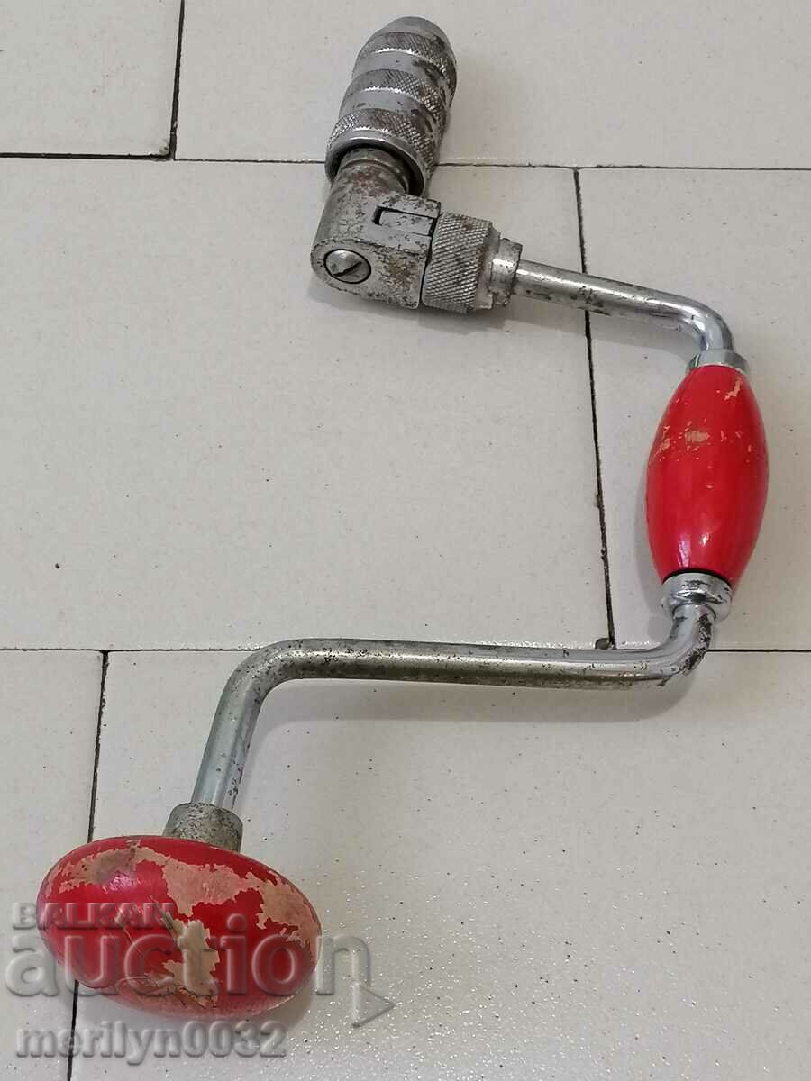 Old ratchet drill, mat cap, drill bit - 5