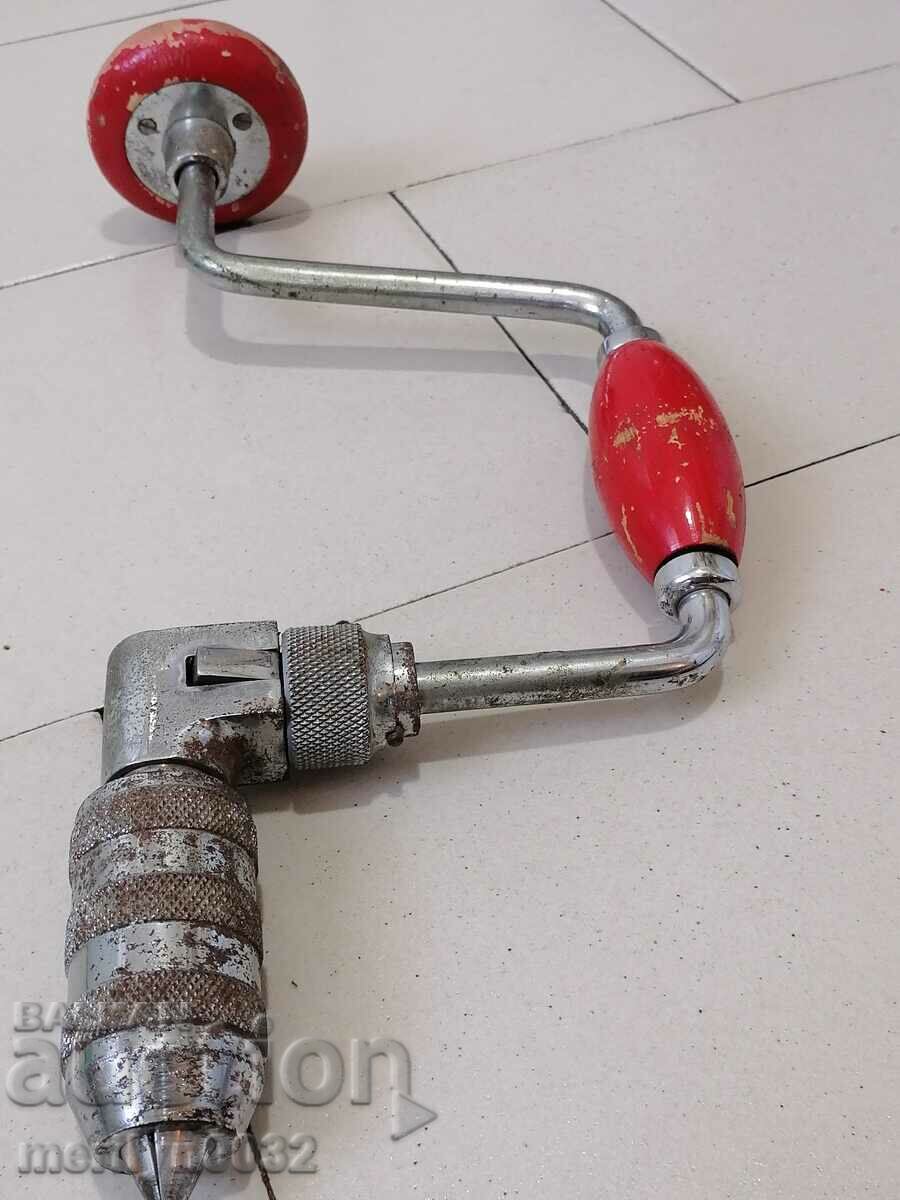 Old ratchet drill, mat cap, drill bit - 7