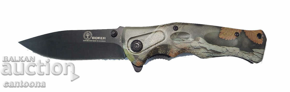 Дизайнерски нож сгъваем BOKER 96/210, с горски мотиви