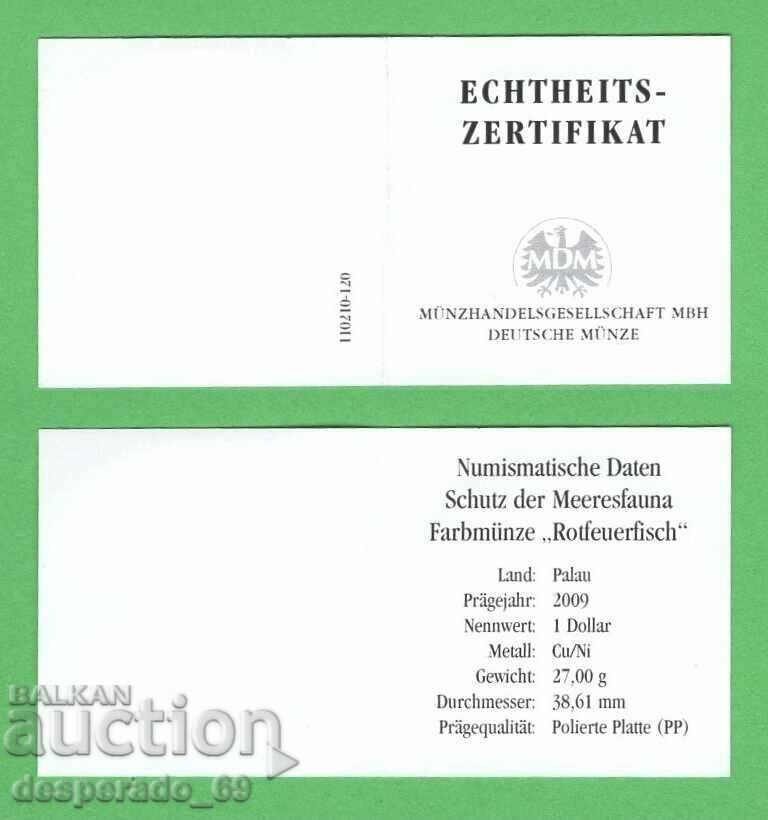 Auction (¯`'•.¸ 1 dollar 2009 PALAU UNC ¸.•'´¯) Auction (¯`'•.¸ 1 dollar 2009 PALAU UNC ¸.•'´¯)
