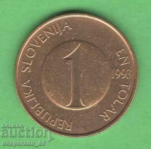 (¯`'•.¸ 1 tolar 1993 SLOVENIA ¸.•'´¯) with price 0.50 BGN | € 0.26