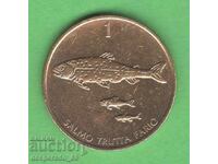 (¯`'•.¸ 1 tolar 1993 ΣΛΟΒΕΝΙΑ ¸.•'´¯)