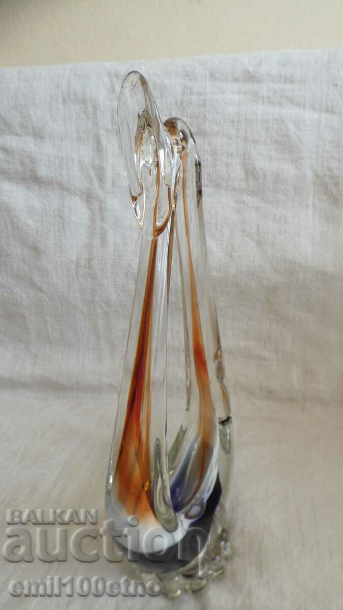 Auction  Candy box Bird colored glass handmade Murano type