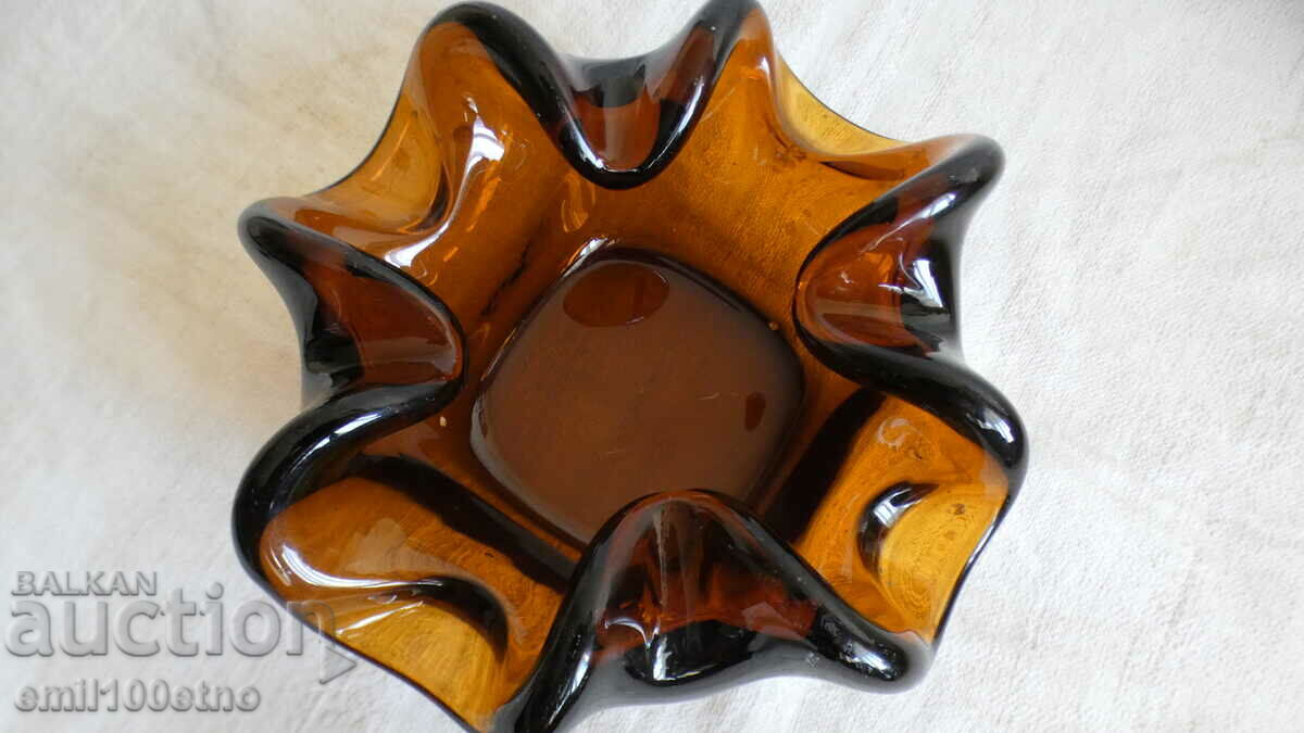 Ashtray massive colored glass handmade - 7 Ashtray massive colored glass handmade - 7