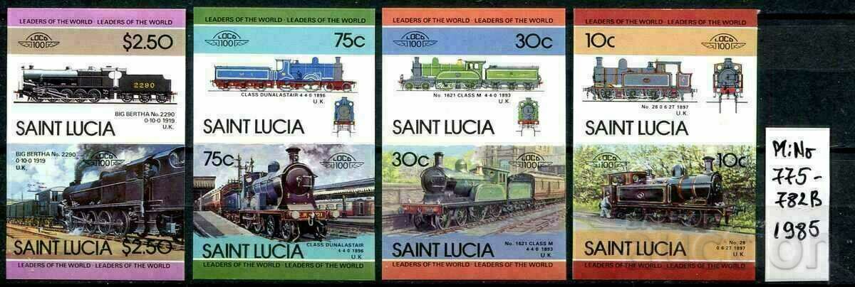 Father in St. Lucca 1985 MnH - Locomotives [Complete Series]