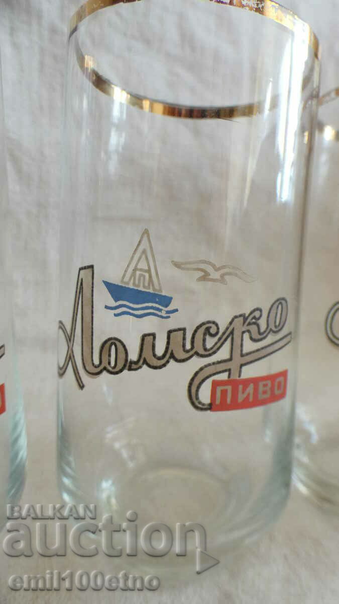 Lomsko beer Service 6 beer glasses thin glass from soca with price 36.00 BGN | € 18.41 Lomsko beer Service 6 beer glasses thin glass from soca with price 36.00 BGN | € 18.41