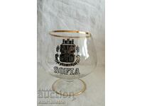 Large glass for Cognac with the coat of arms of Sofia