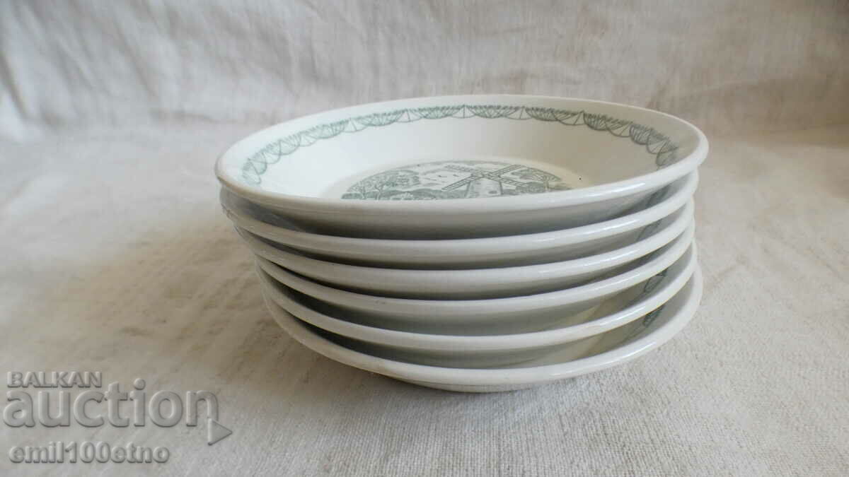 Set of 6 plates for dessert or sweets, old ZIK USSR porcelain with price 18.00 BGN | € 9.20 Set of 6 plates for dessert or sweets, old ZIK USSR porcelain with price 18.00 BGN | € 9.20