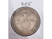 Germania Al Treilea Reich 5 timbre 1937 Argint!