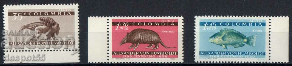 1960. Колумбия. 100 г. от смъртта на Александър фон Хумболт.