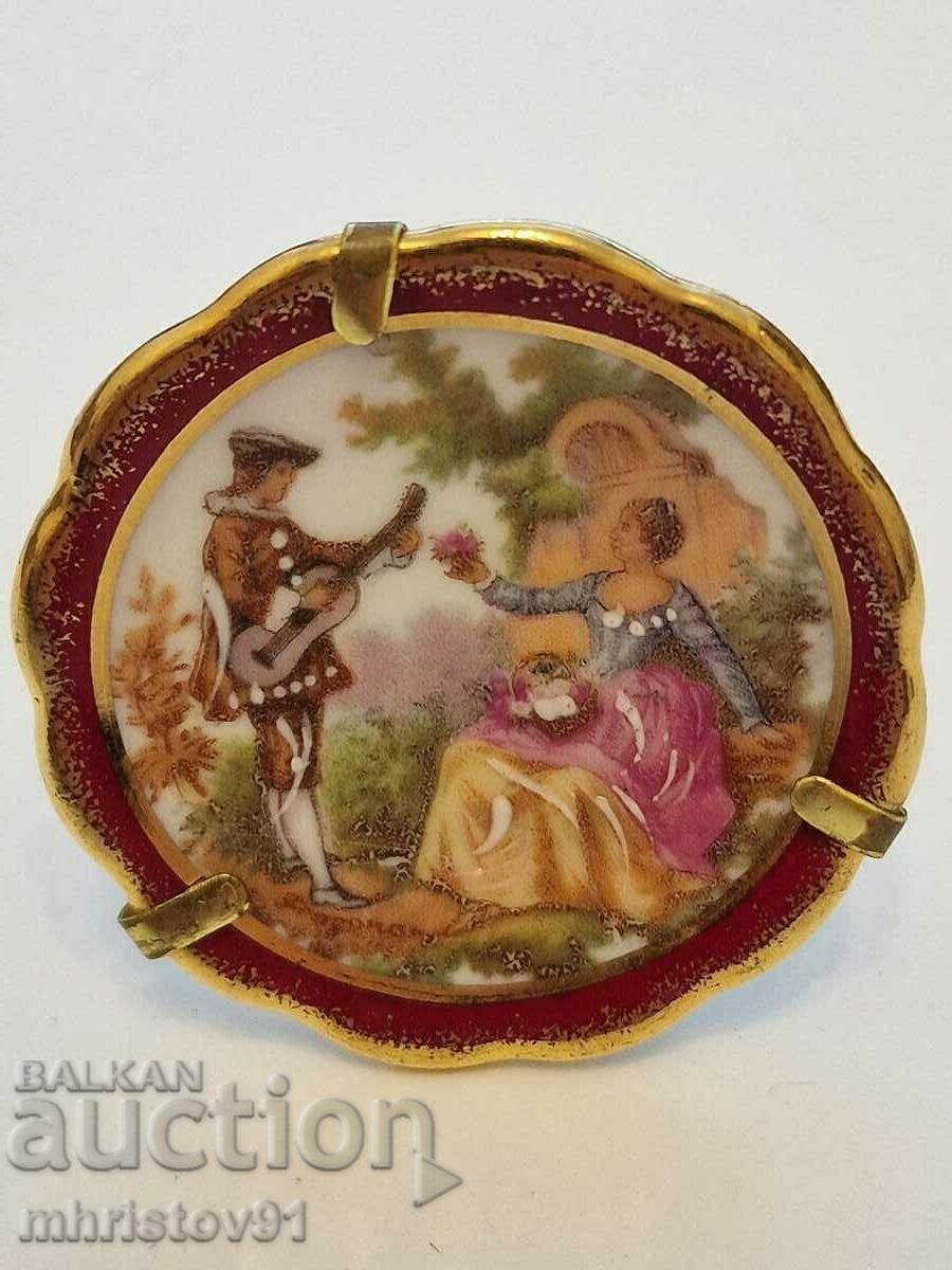 Auction Limoges porcelain miniature plate Auction Limoges porcelain miniature plate