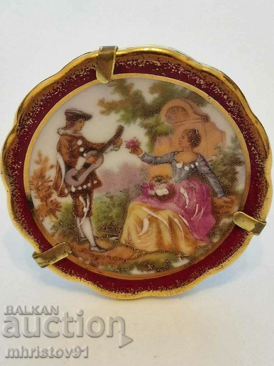 Limoges porcelain miniature plate Limoges porcelain miniature plate