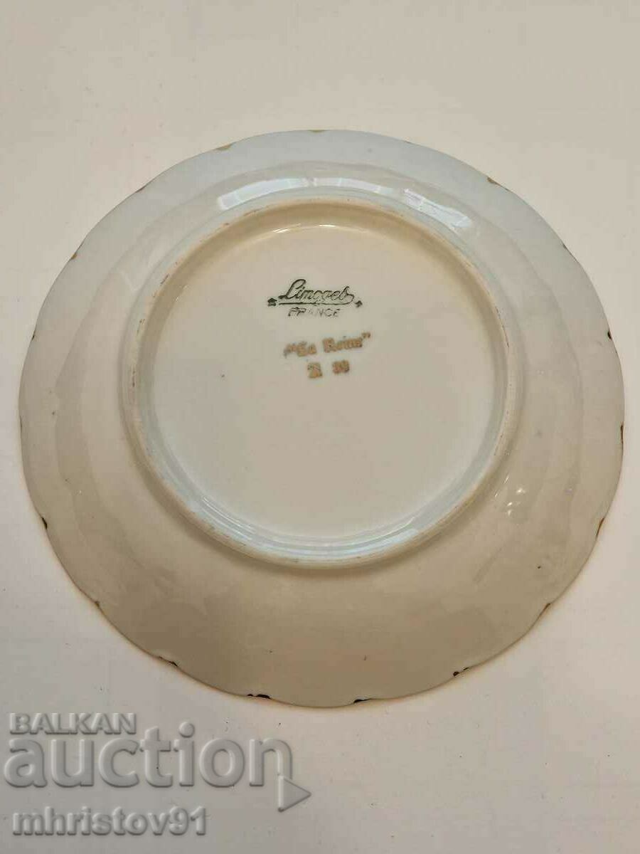 Auction Limoges deep porcelain plate Auction Limoges deep porcelain plate