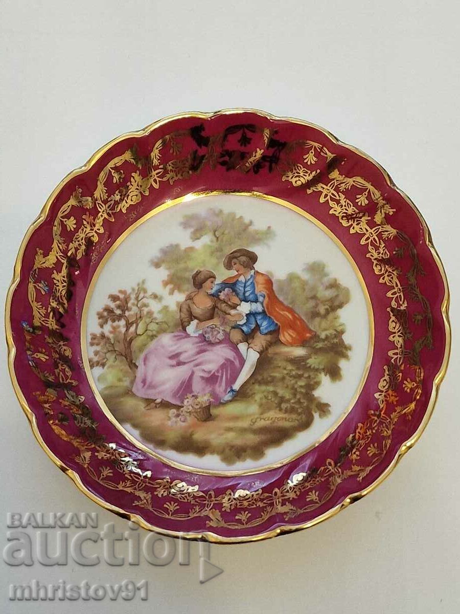 Limoges deep porcelain plate