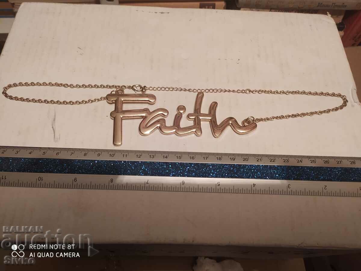 Faith necklace gold plated
