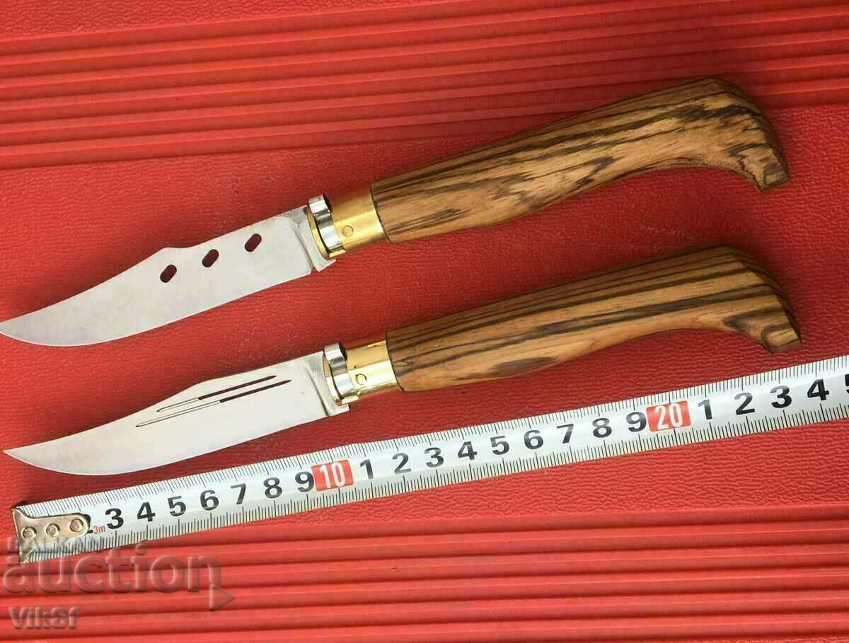 Folding knives 2 models Walnut 105x230