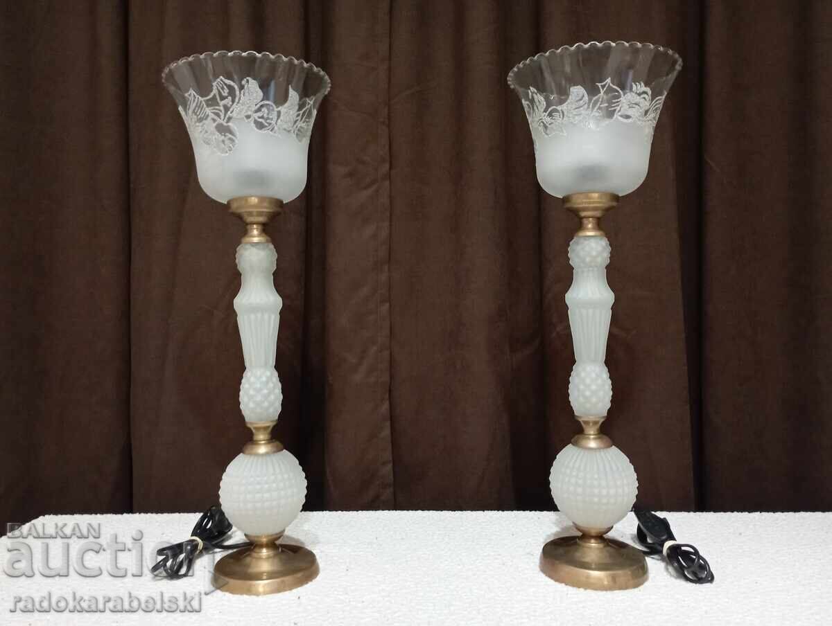 Комплект от две красиви старинни лампи - лампа