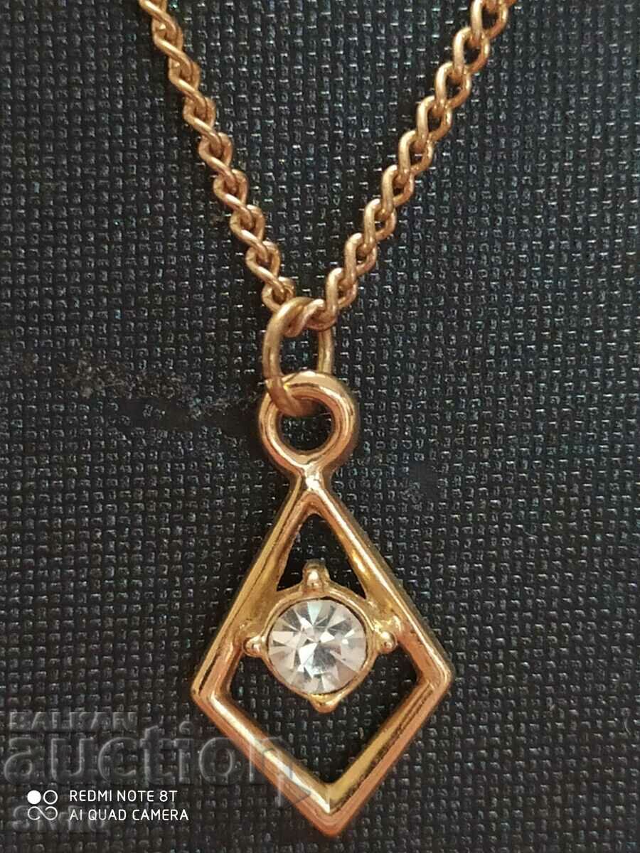 Necklace new gold-plated zircon 1