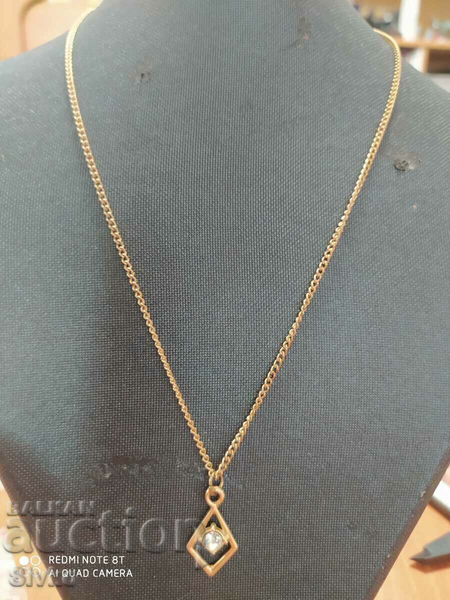 Necklace new gold-plated zircon 3 with price 0.99 BGN | € 0.51 Necklace new gold-plated zircon 3 with price 0.99 BGN | € 0.51